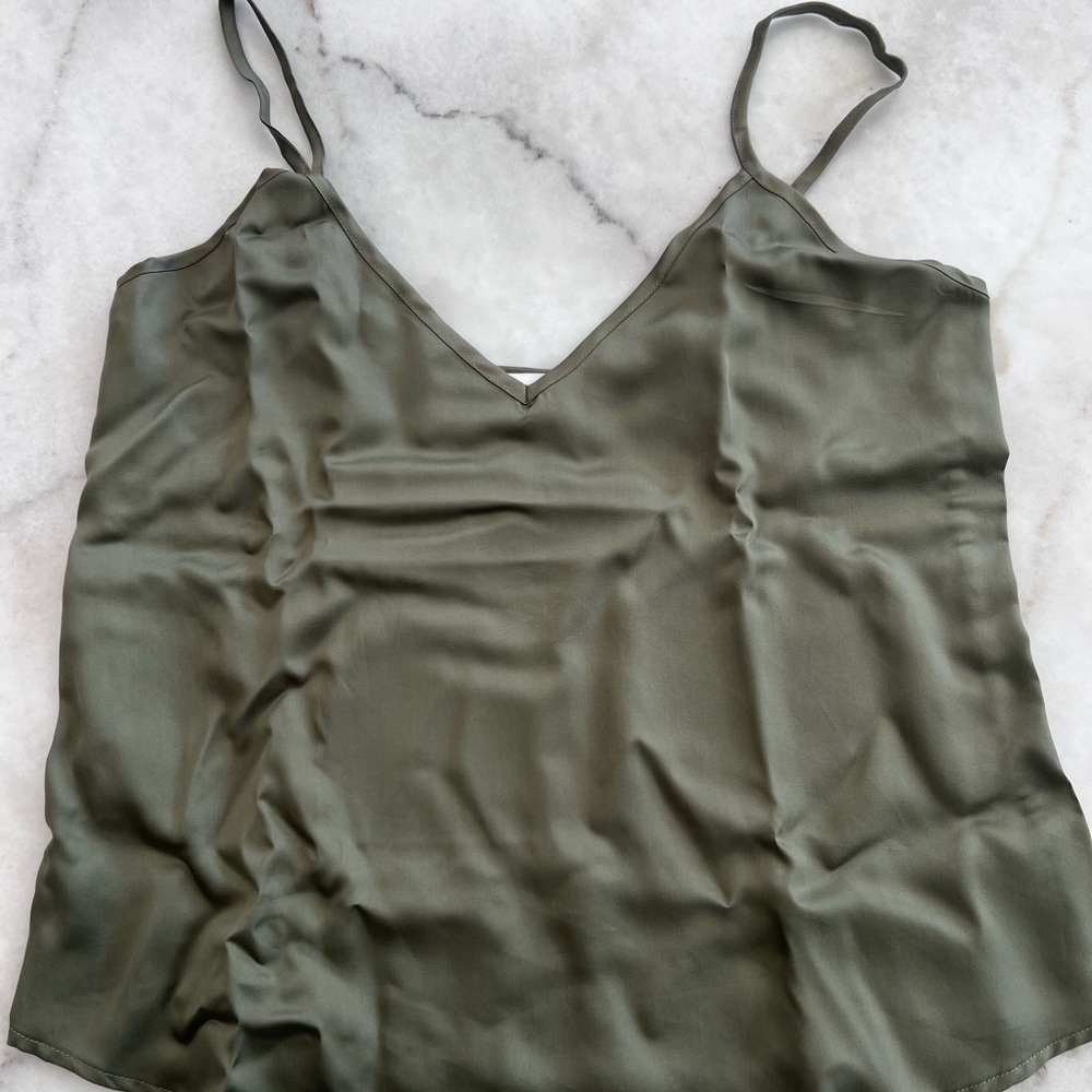 Ettitude Sateen Shortie and Cami in Moss - Picture 2 of 4